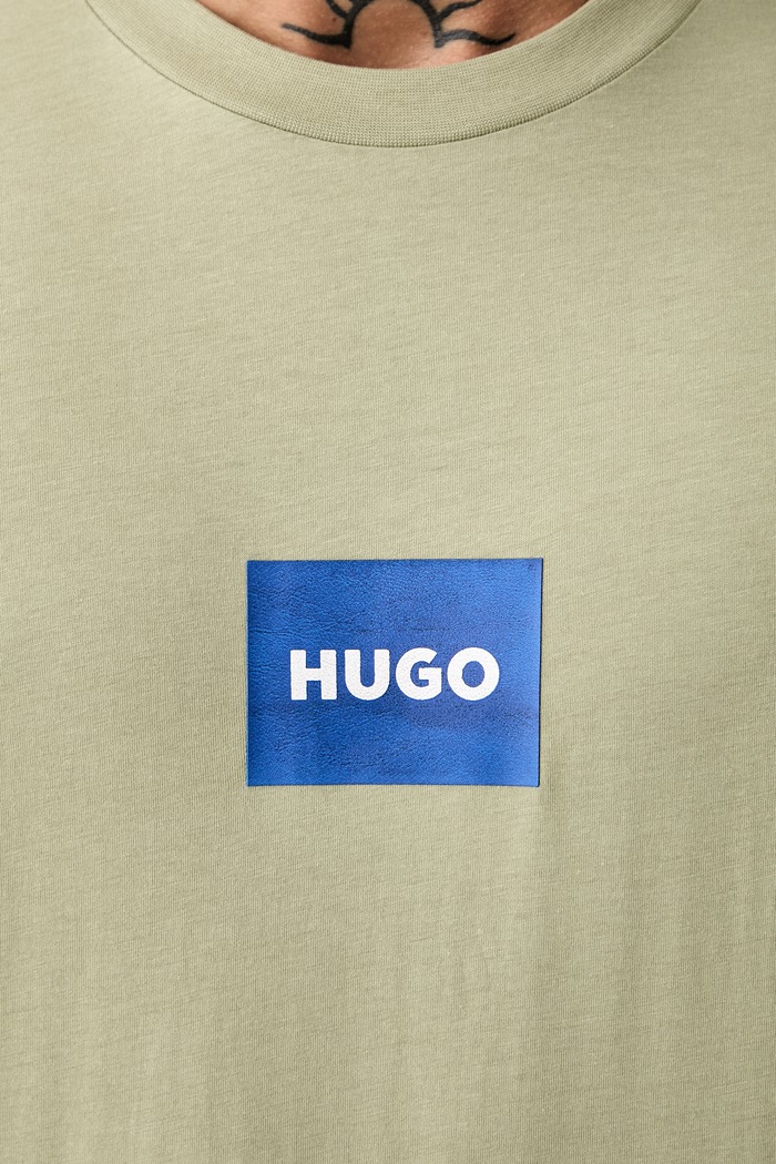 HUGO Blue tričko pánske bavlnené Nayonix 50554382 zelená