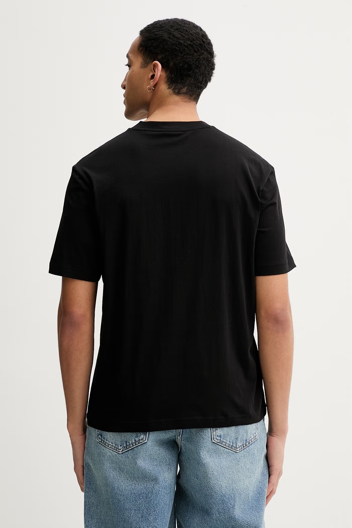 Îmbrăcăminte HUGO Blue tricou bărbați din bumbac Nayonix 50554382 negru