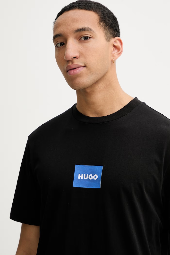HUGO Blue tricou bărbați din bumbac Nayonix negru 50554382