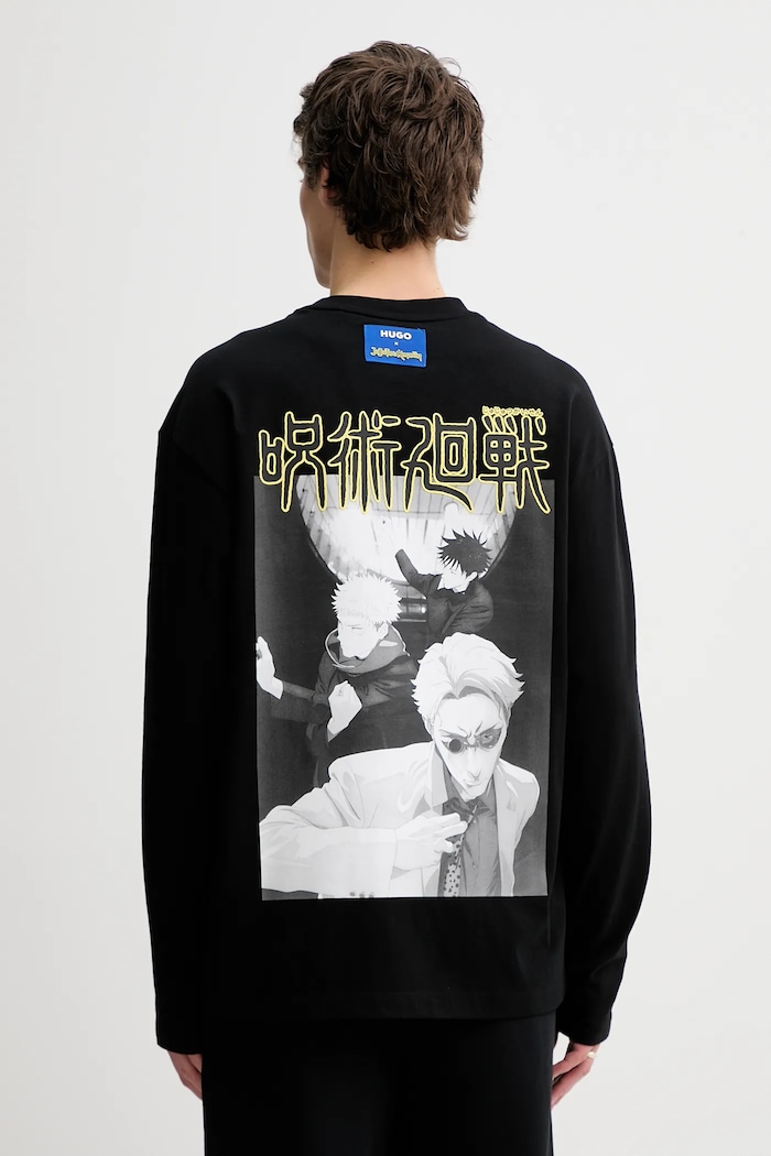 Ruházat Hugo Blue pamut hosszúujjú HUGO x Jujutsu Kaisen 50554835 fekete