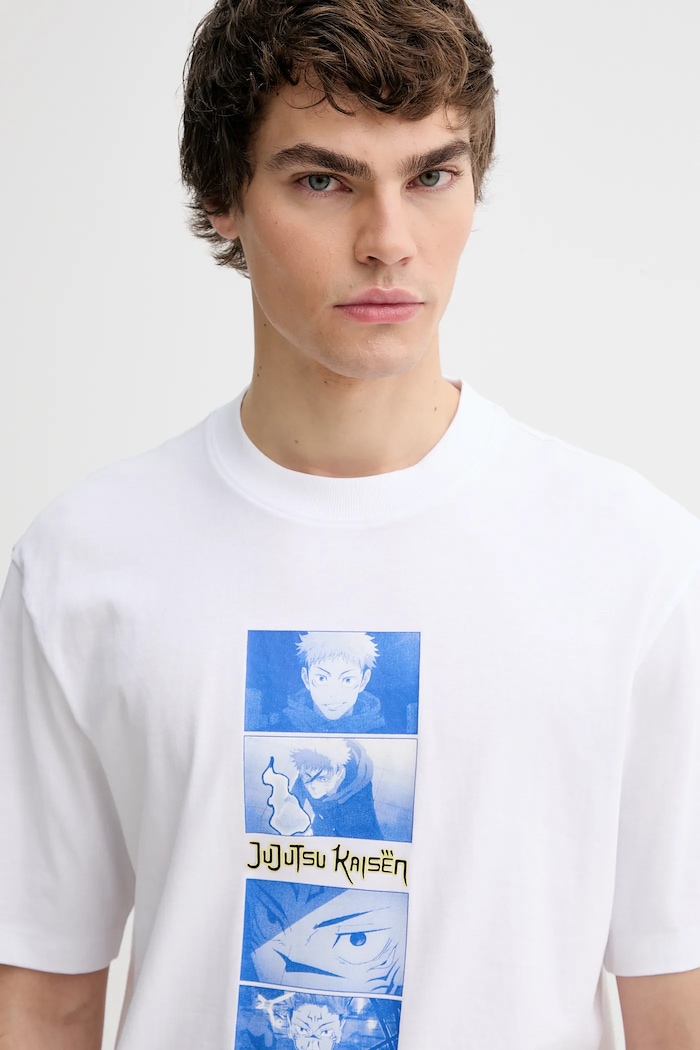Hugo Blue pamut póló HUGO x Jujutsu Kaisen fehér 50554841