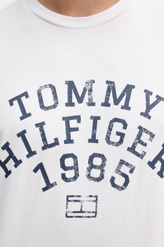 Bavlněné tričko Tommy Hilfiger bílá MW0MW41470