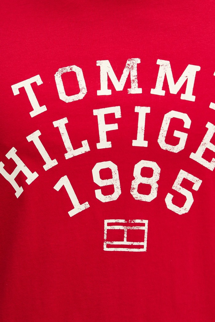 Βαμβακερό μπλουζάκι Tommy Hilfiger MW0MW41470 κόκκινο