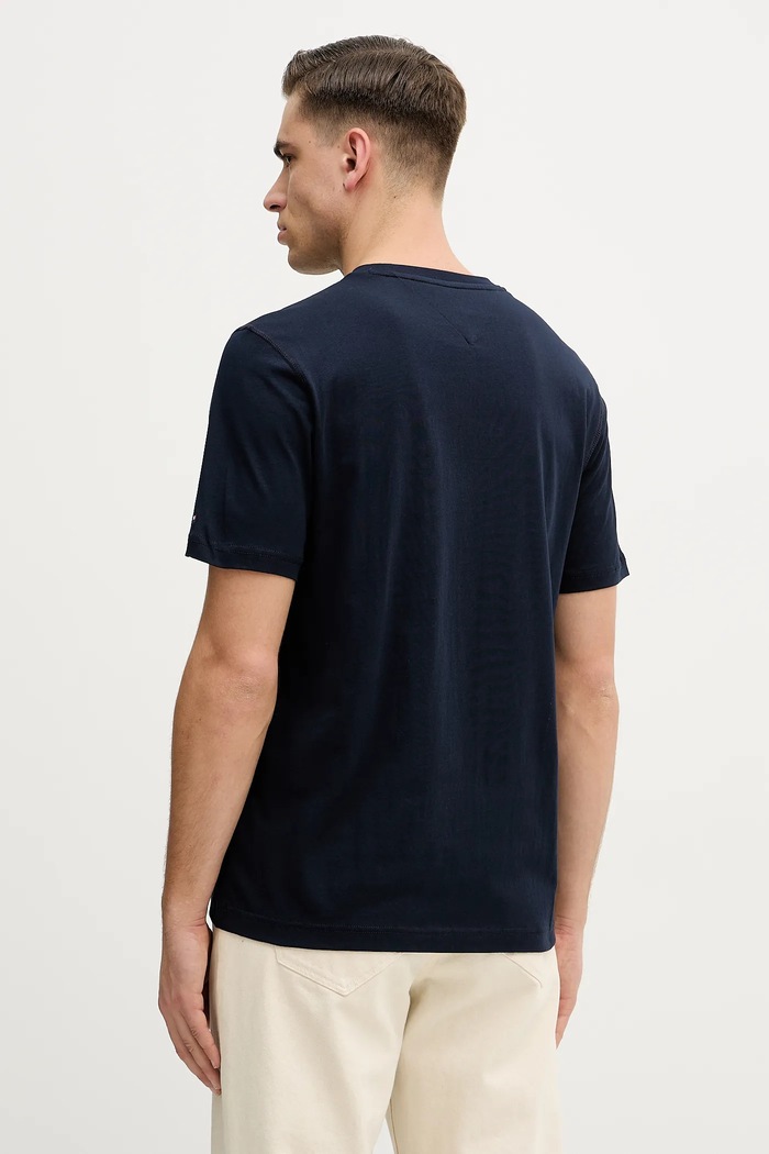Ρούχα Βαμβακερό μπλουζάκι Tommy Hilfiger MW0MW41470 σκούρο μπλε