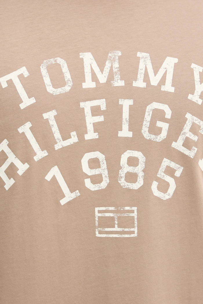 Βαμβακερό μπλουζάκι Tommy Hilfiger MW0MW41470 μπεζ