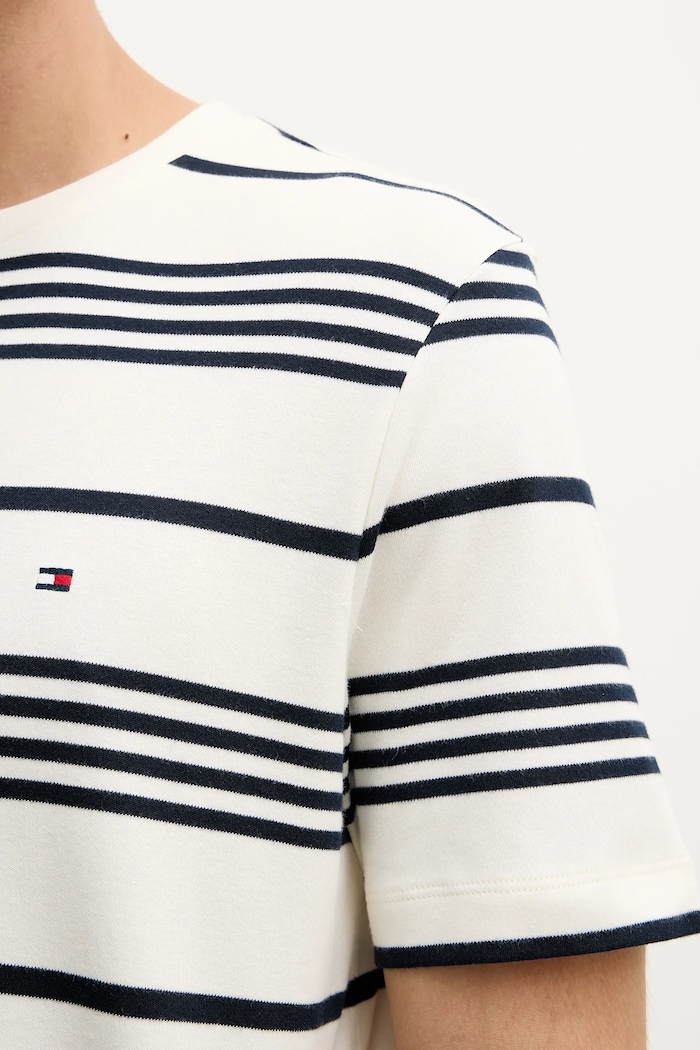 Βαμβακερό μπλουζάκι Tommy Hilfiger MW0MW41908 μπεζ