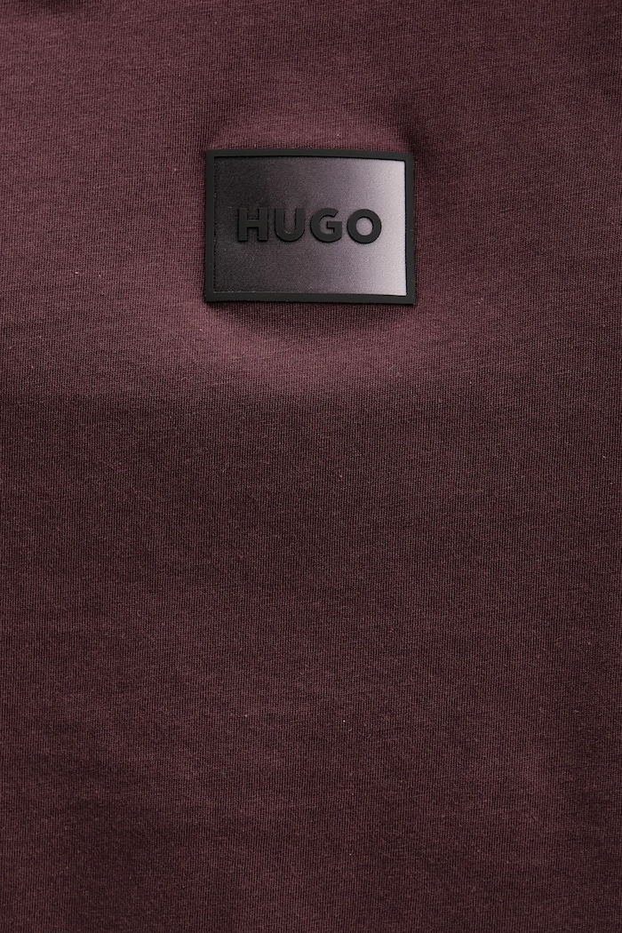 Bavlněné tričko HUGO Danotie 50553124 burgundské