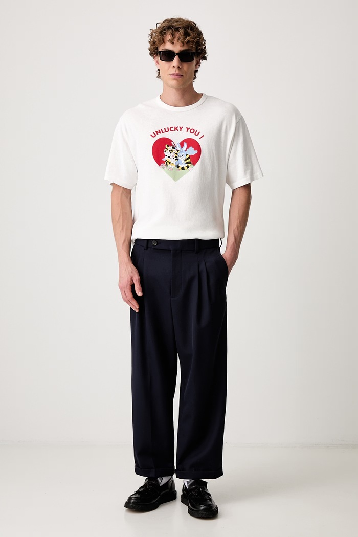 Kenzo T-shirt bawełniany męski FG55TS2104SK beżowy SS26