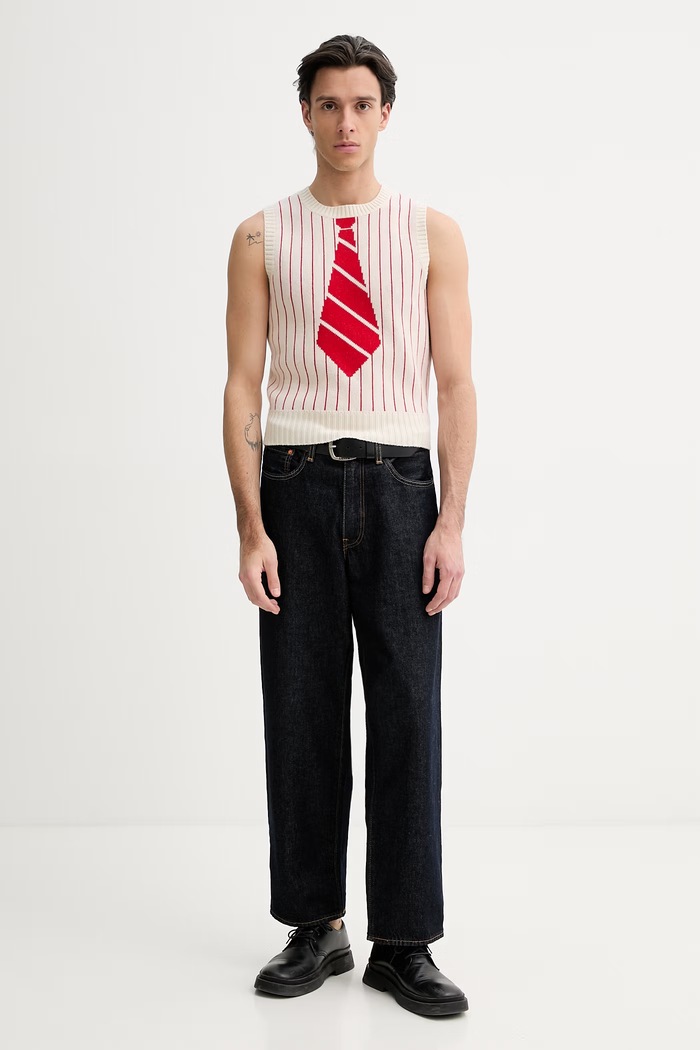 Kenzo vestă din amestec de lână FG55TO7683DH bej SS26