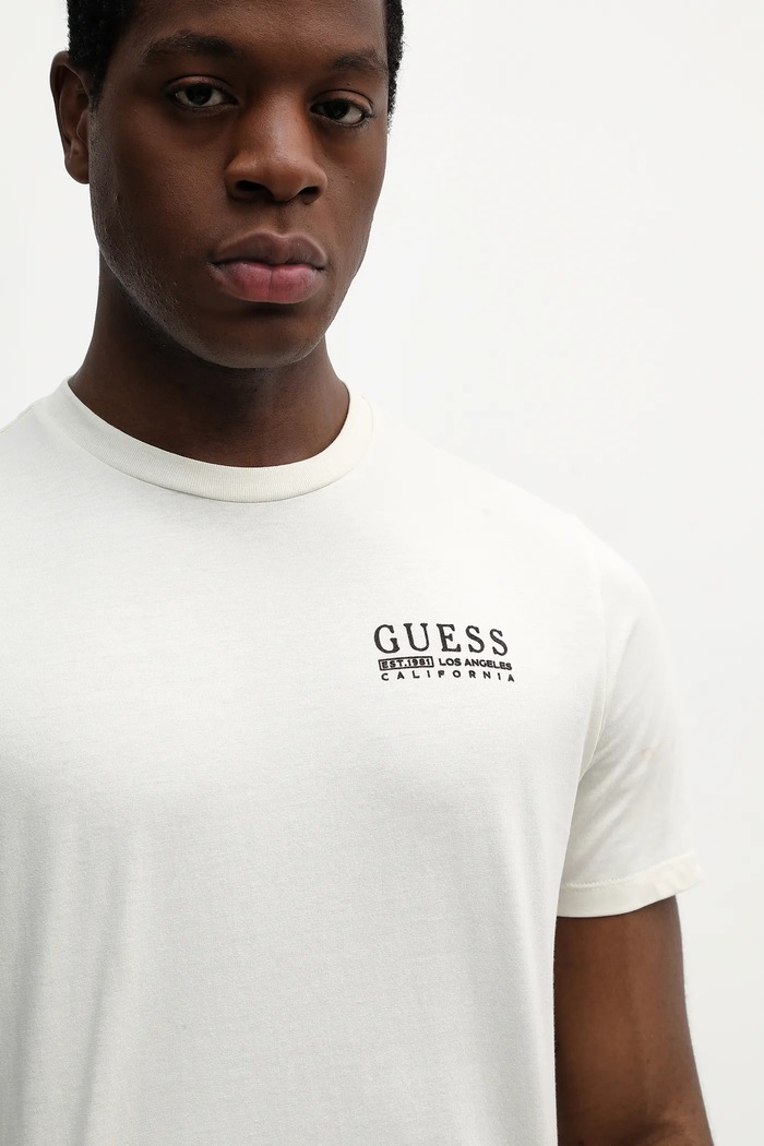 Guess pamut póló bézs M6RI05.KBW41