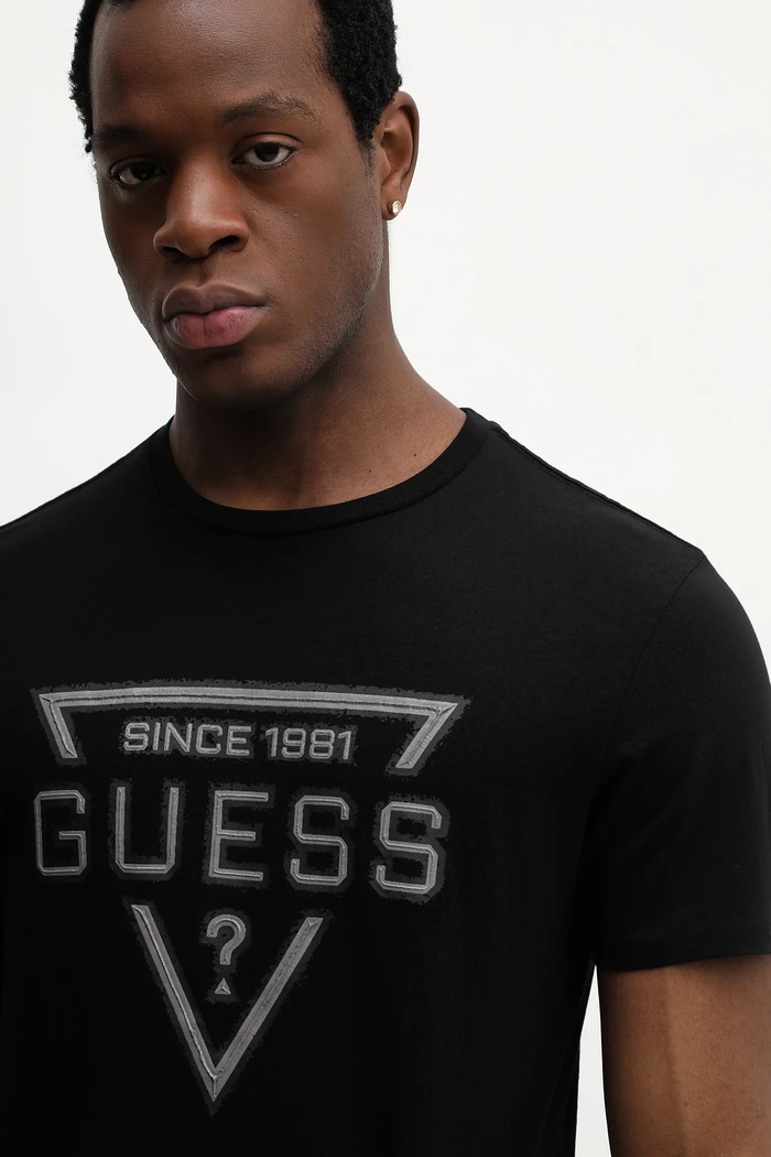Guess pamut póló fekete M6RI09.I3Z14