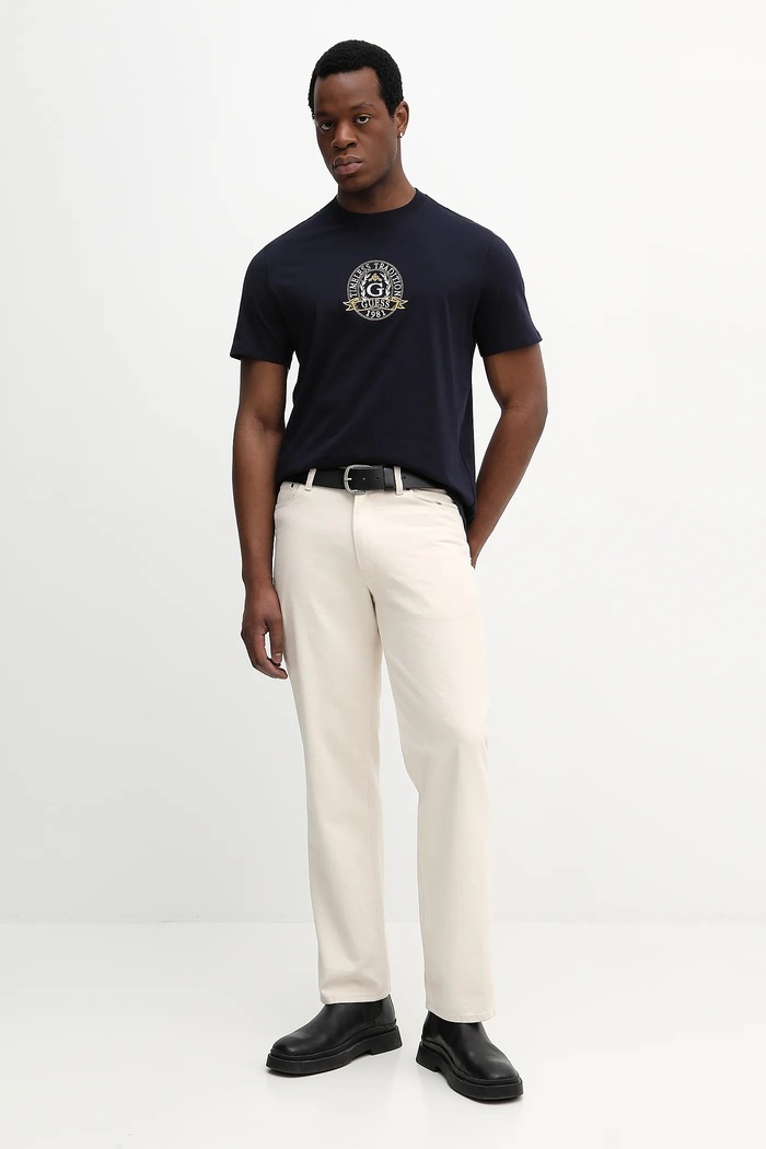 Guess tricou din bumbac M6RI16.I3Z14 bleumarin SS26