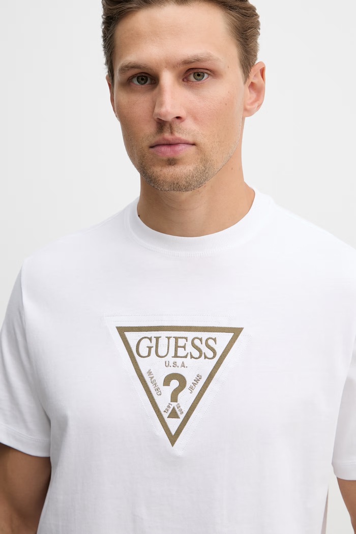 Guess t-shirt bawełniany TERRY biały M6RI23.K8FQ4