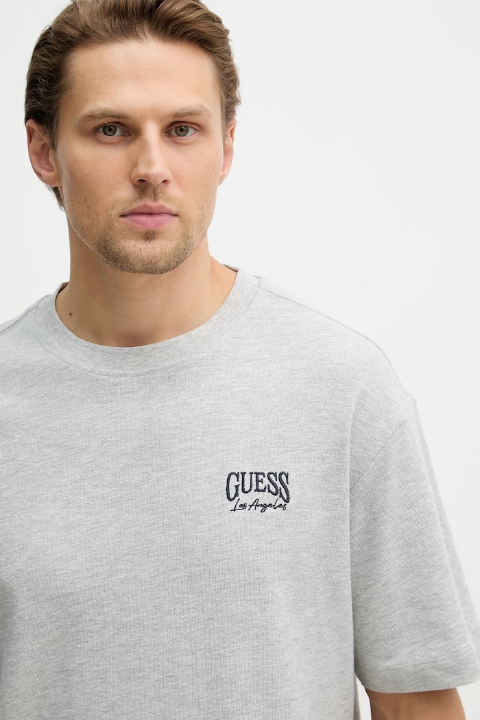 Bavlnené tričko Guess sivá M6RI27.KD241