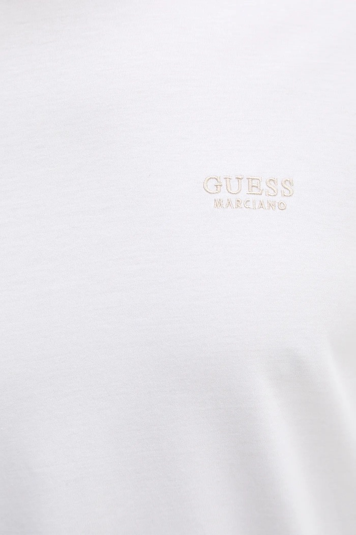 Tričko s příměsí hedvábí Guess M6RI49.KE722 bílá