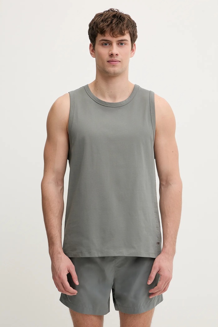 Karl Lagerfeld t-shirt bawełniany IKON regular zielony B1M46012