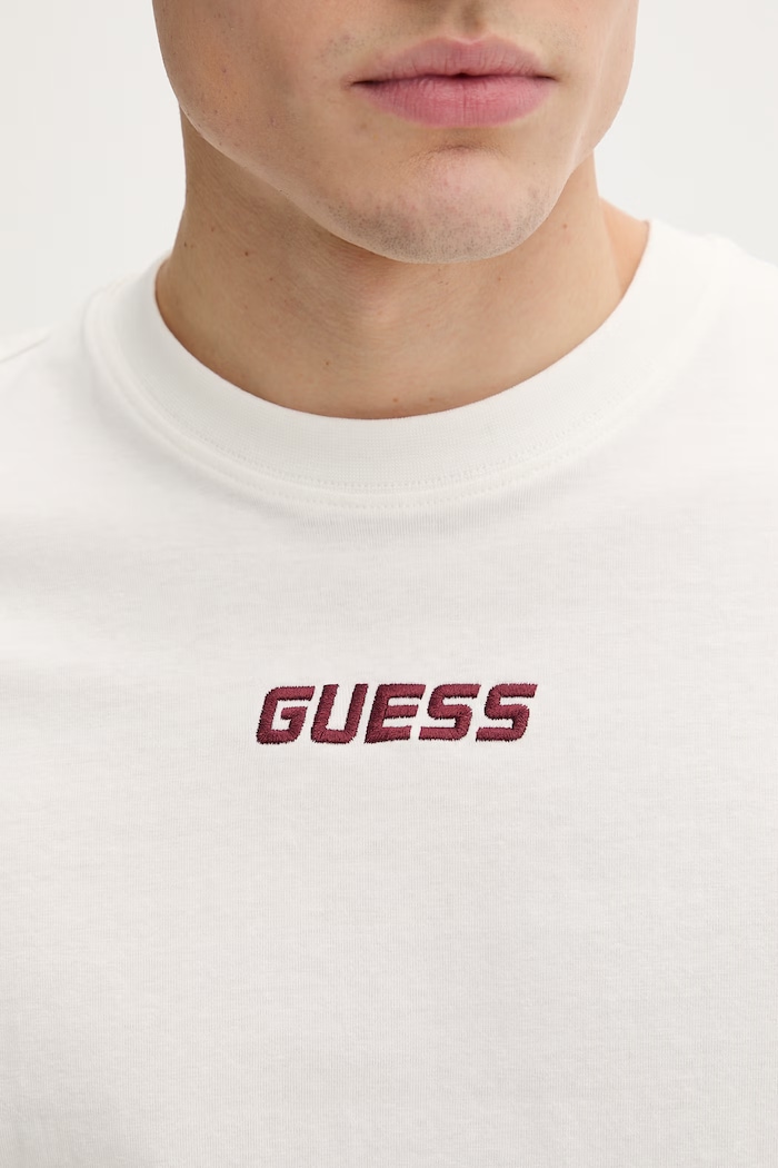 Guess t-shirt bawełniany COCHISE Z6RI00.I3Z14 beżowy