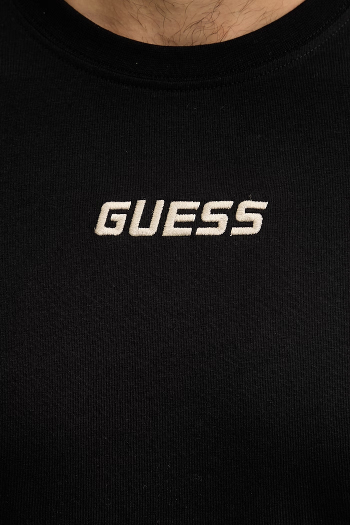 Βαμβακερό μπλουζάκι Guess COCHISE Z6RI00.I3Z14 μαύρο