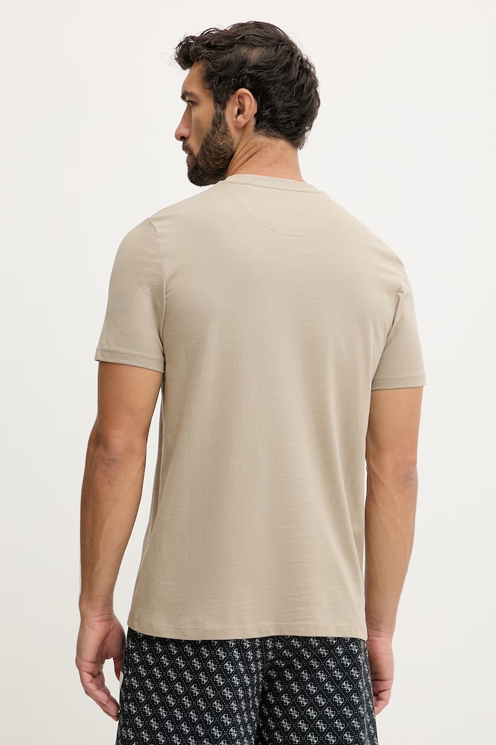 Odzież Guess t-shirt bawełniany KELE Z6RI06.I3Z14 beżowy