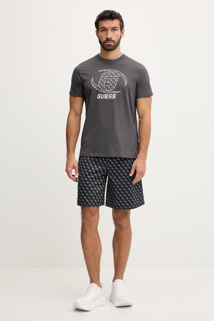 Guess t-shirt bawełniany KELE Z6RI06.I3Z14 szary SS26