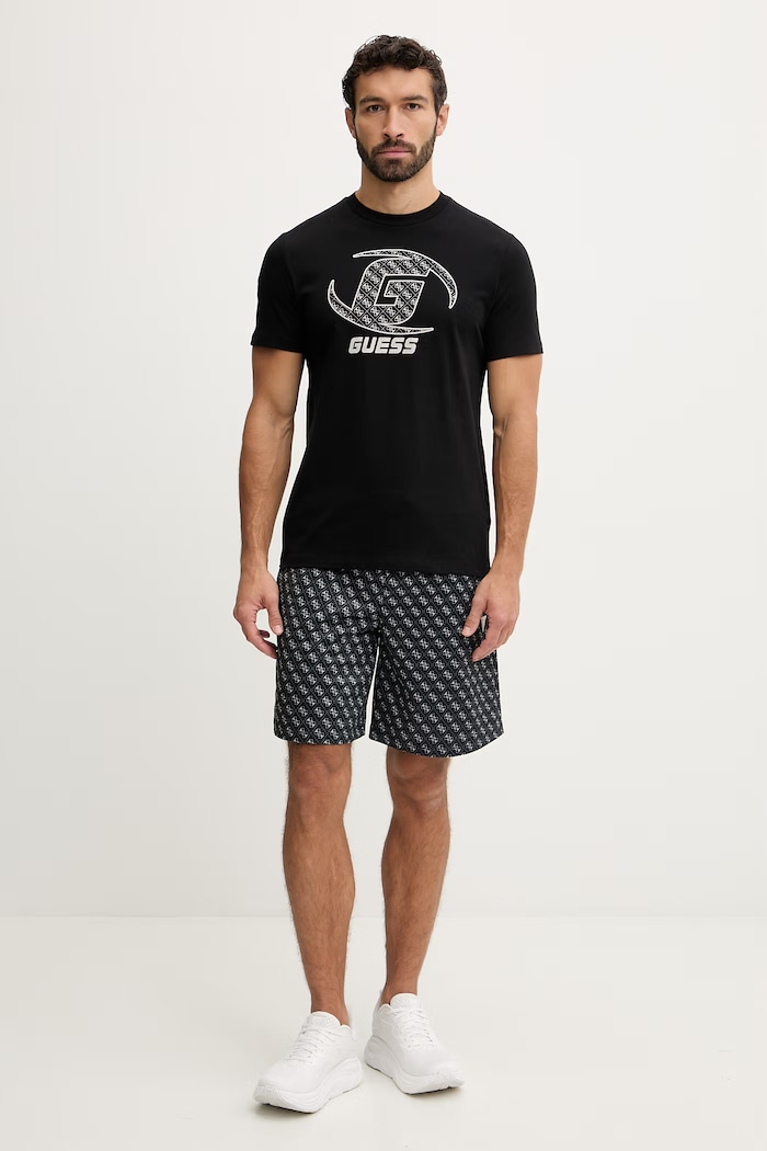 Guess t-shirt bawełniany KELE Z6RI06.I3Z14 czarny SS26