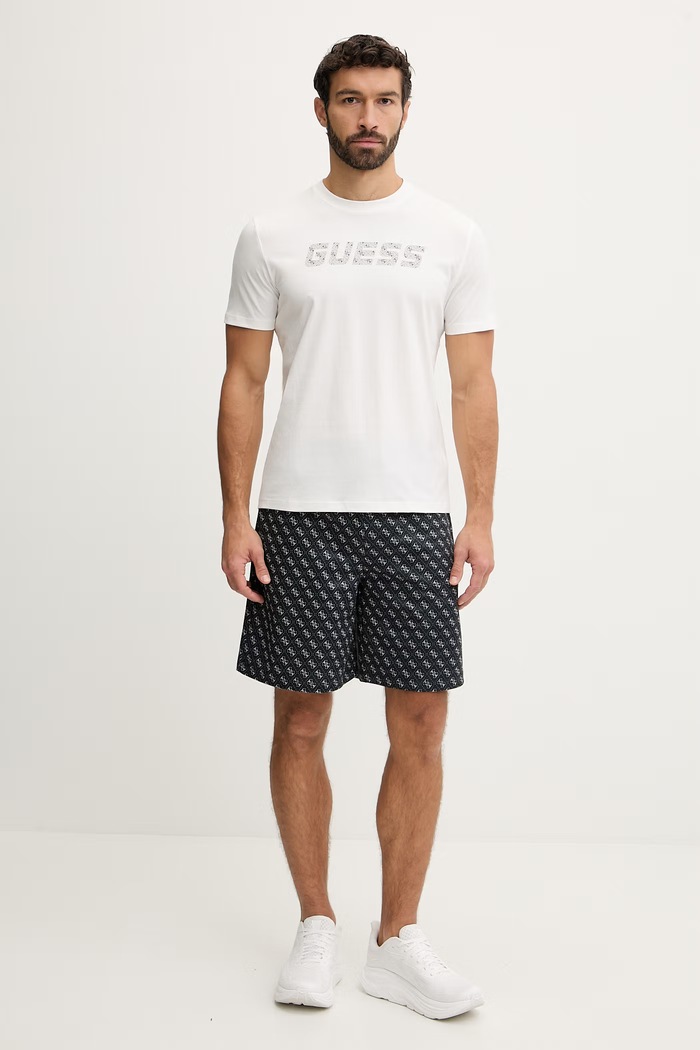 Памучна тениска Guess MASKA Z6RI15.I3Z14 бежов SS26