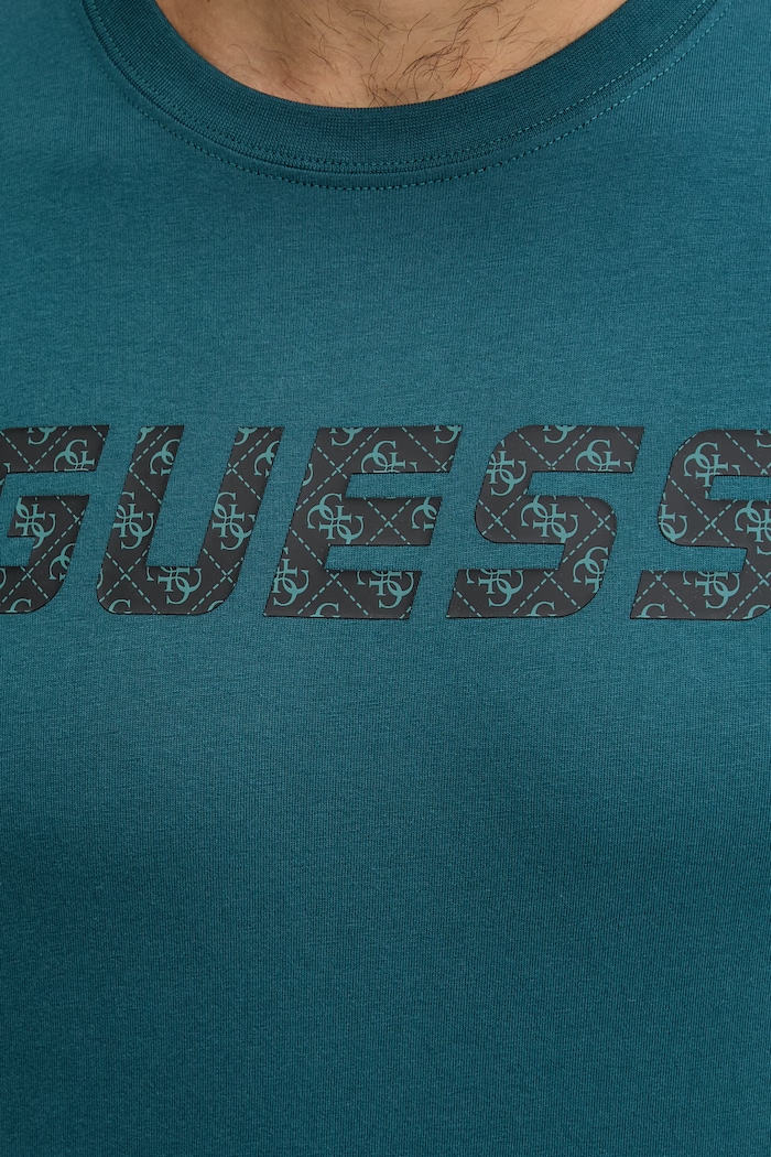 Guess t-shirt bawełniany MASKA Z6RI15.I3Z14 turkusowy
