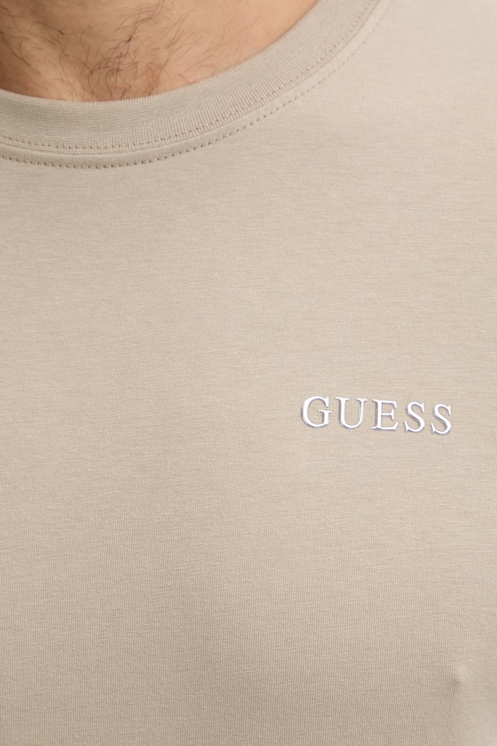 Guess T-shirt męski bawełniany MARZIO Z6RI17.I3Z14 beżowy