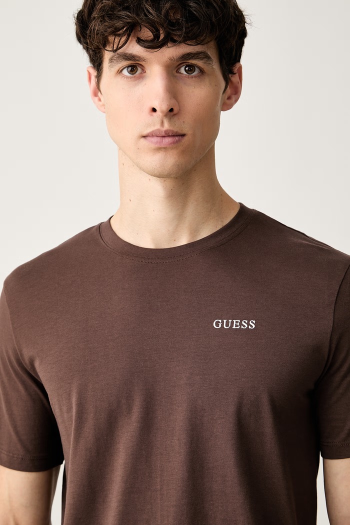 Guess tricou pentru bărbați din bumbac MARZIO maro Z6RI17.I3Z14