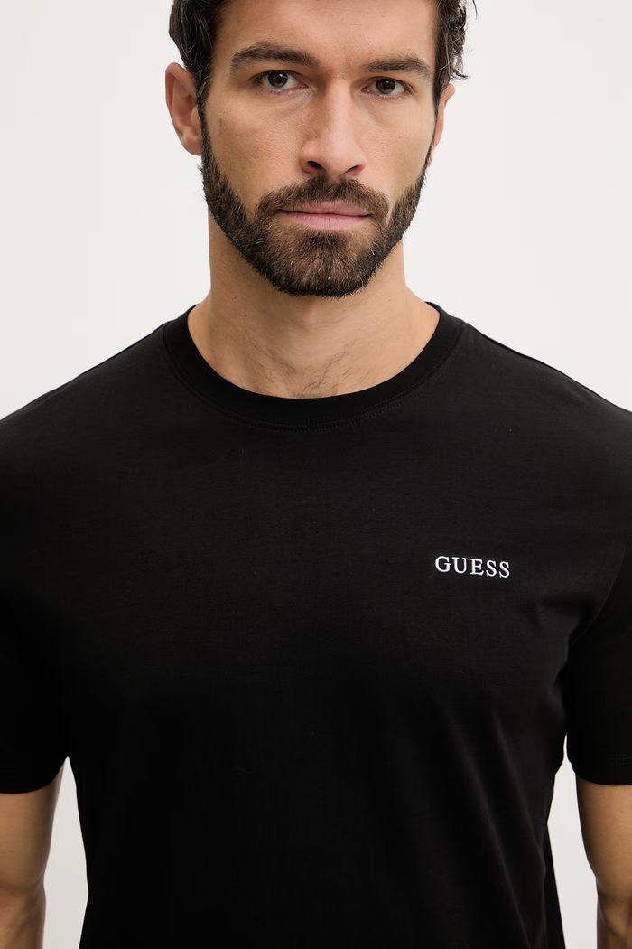Guess T-shirt męski bawełniany MARZIO czarny Z6RI17.I3Z14