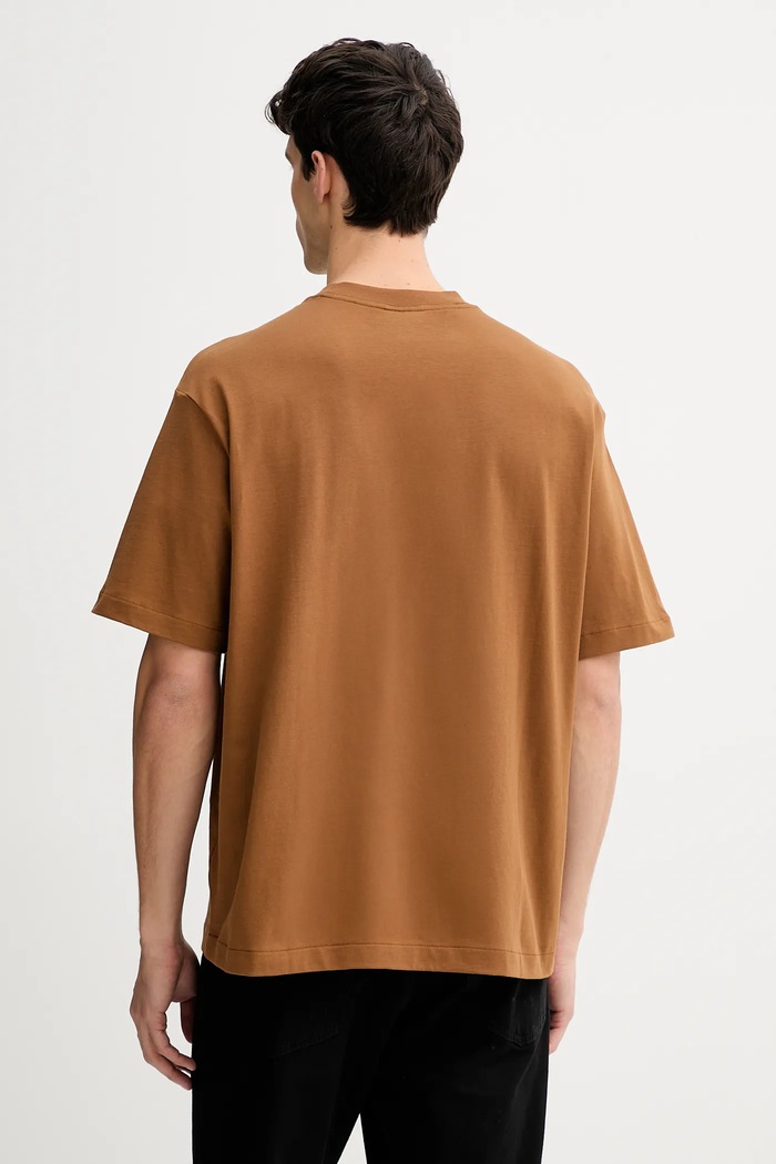 Abbigliamento Calvin Klein t-shirt da uomo in cotone LV040HM228 marrone