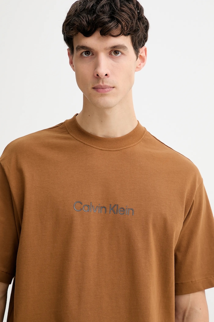 Calvin Klein t-shirt da uomo in cotone marrone LV040HM228