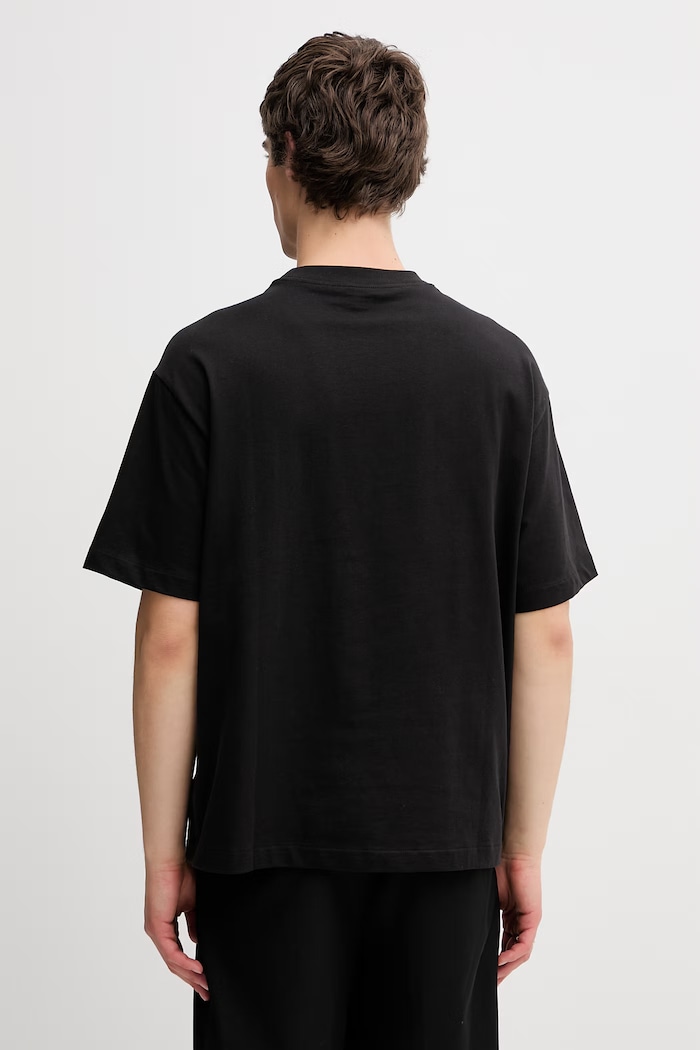 Odzież Calvin Klein T-shirt męski bawełniany LV040HM228 czarny