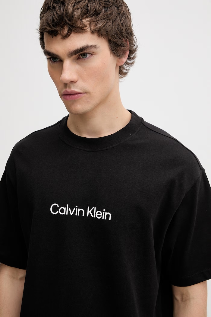 Calvin Klein T-shirt męski bawełniany czarny LV040HM228