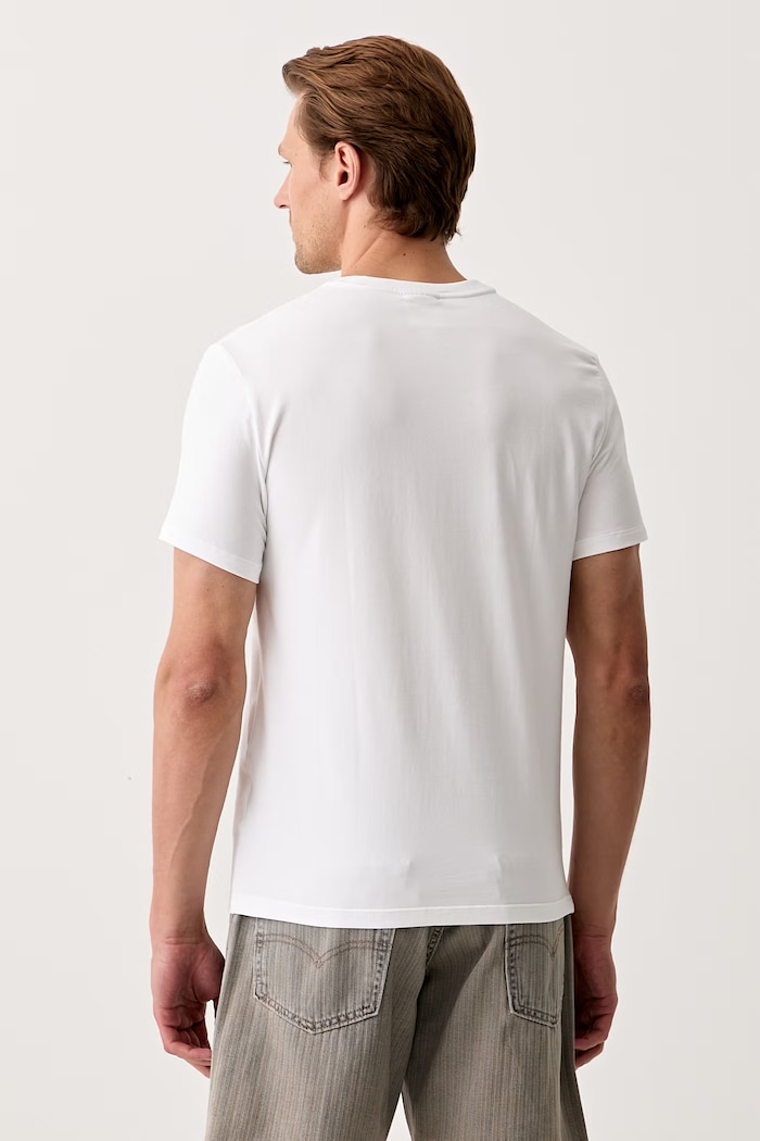 Calvin Klein t-shirt ανδρικό βαμβακερό με ελαστάν 2-pack μαύρο LV04LD245G