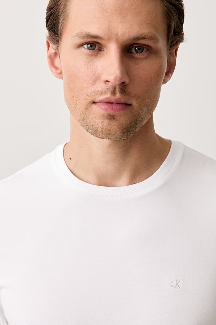 Calvin Klein t-shirt ανδρικό βαμβακερό με ελαστάν 2-pack LV04LD245G