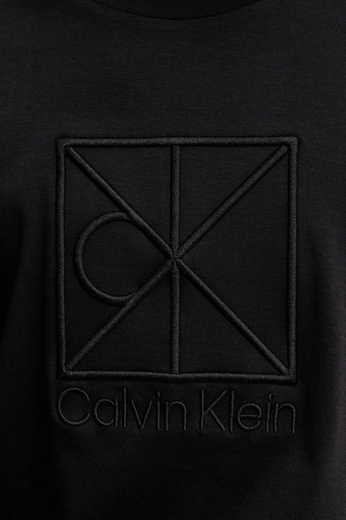 Βαμβακερό μπλουζάκι Calvin Klein LV04LE200G μαύρο