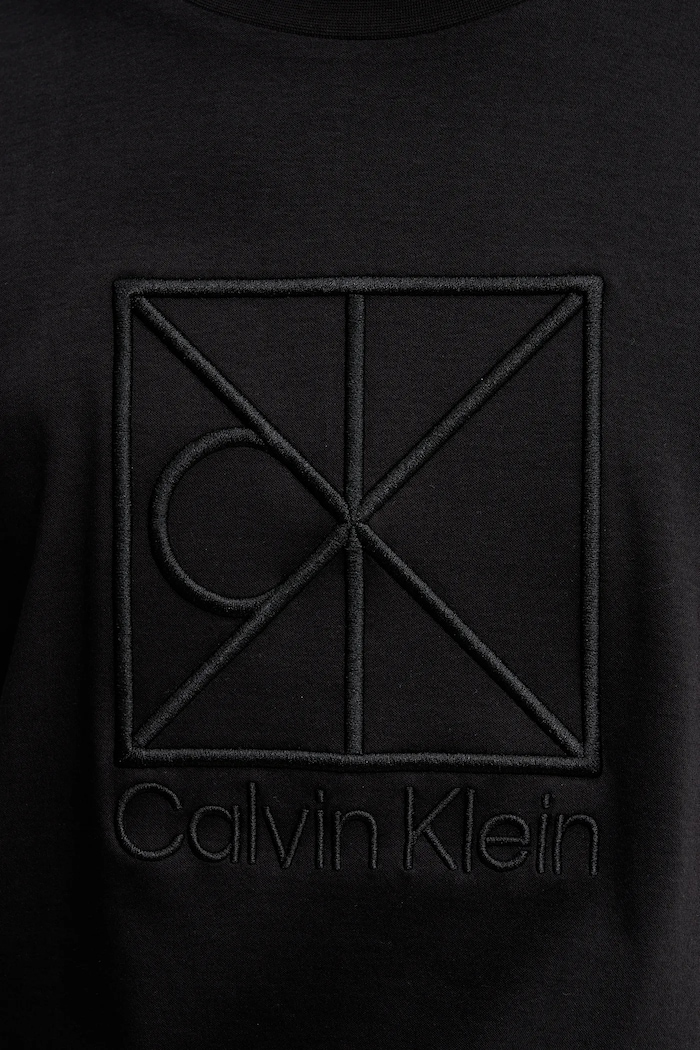 Βαμβακερό μπλουζάκι Calvin Klein LV04LE200G μαύρο