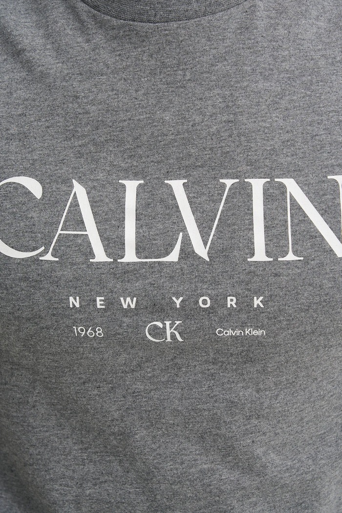 Βαμβακερό μπλουζάκι Calvin Klein LV04RE807G γκρί