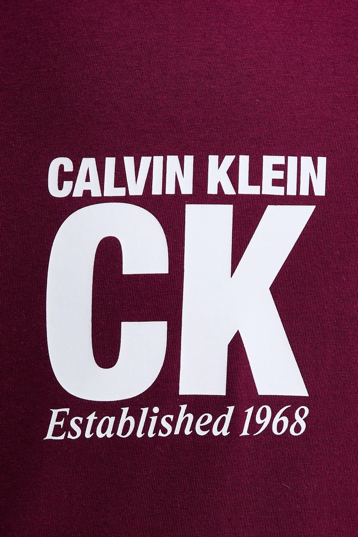 Bombažna kratka majica Calvin Klein LV04RE819G bordo