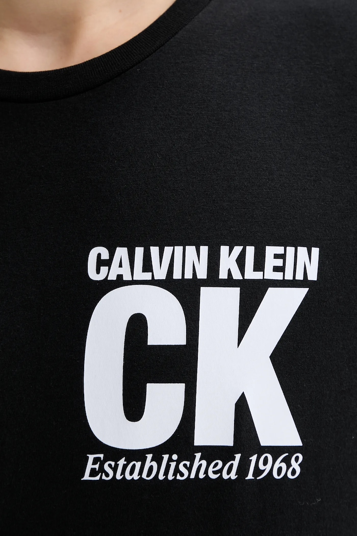 Bombažna kratka majica Calvin Klein LV04RE819G črna