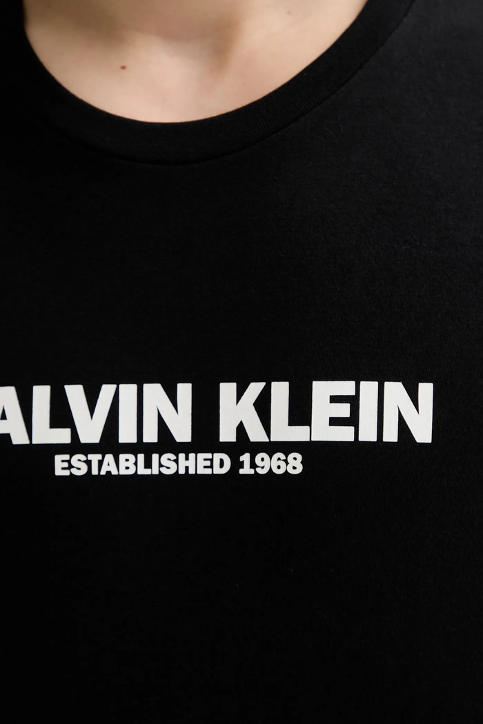 Bombažna kratka majica Calvin Klein LV04RE820G črna