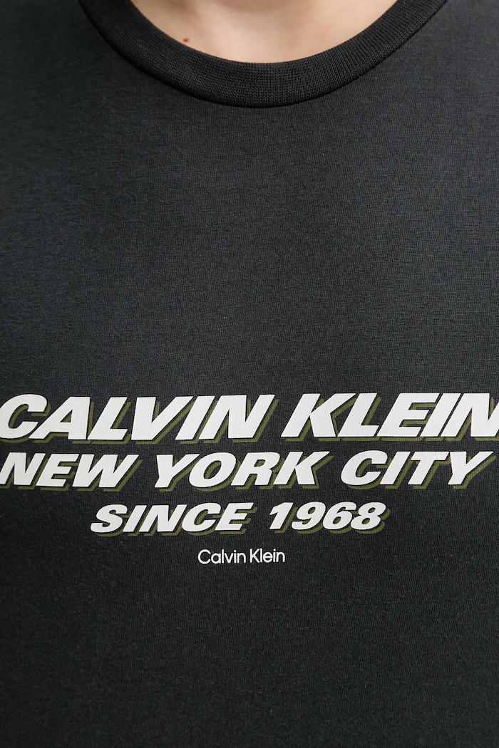 Bombažna kratka majica Calvin Klein LV04RE834G črna