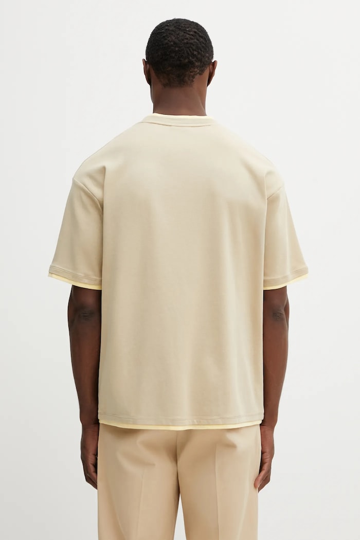 Odzież Drôle de Monsieur t-shirt bawełniany D Miroir J.TS288.CO002.BG beżowy