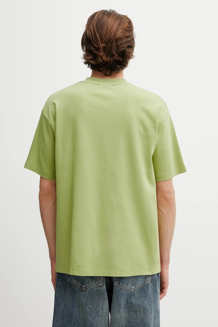Îmbrăcăminte Drôle de Monsieur tricou din bumbac Slogan Hibiscus J.TS292.CO002.LOL verde