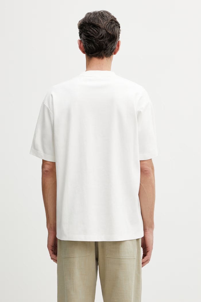 Ρούχα Drôle de Monsieur Hibiscus Club t-shirt ανδρικό βαμβακερό K.TS300.CO002.OW μπεζ