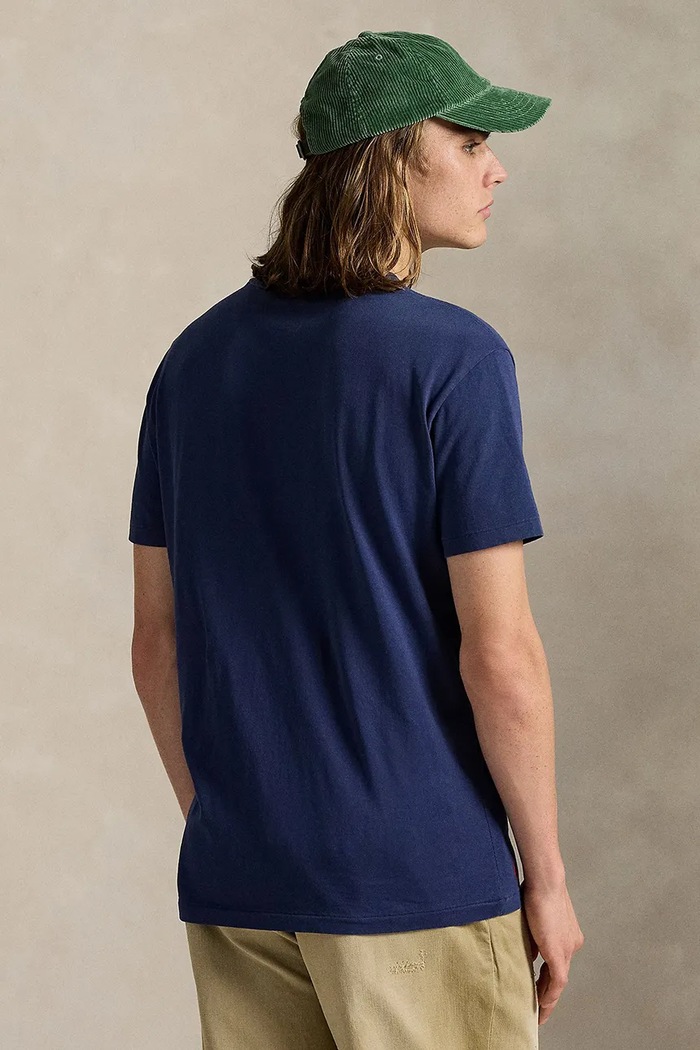 Bavlnené tričko Polo Ralph Lauren 710977904 tmavomodrá SS26