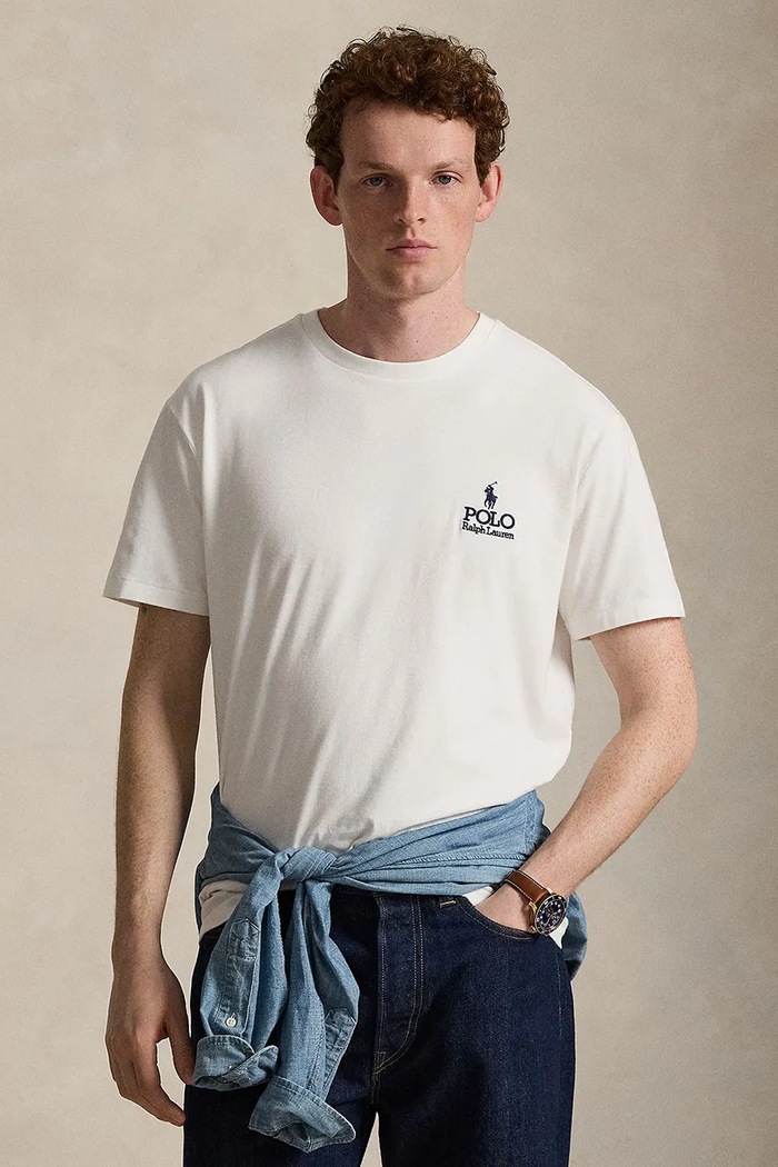 Polo Ralph Lauren tričko pánske bavlnené biela 710981136