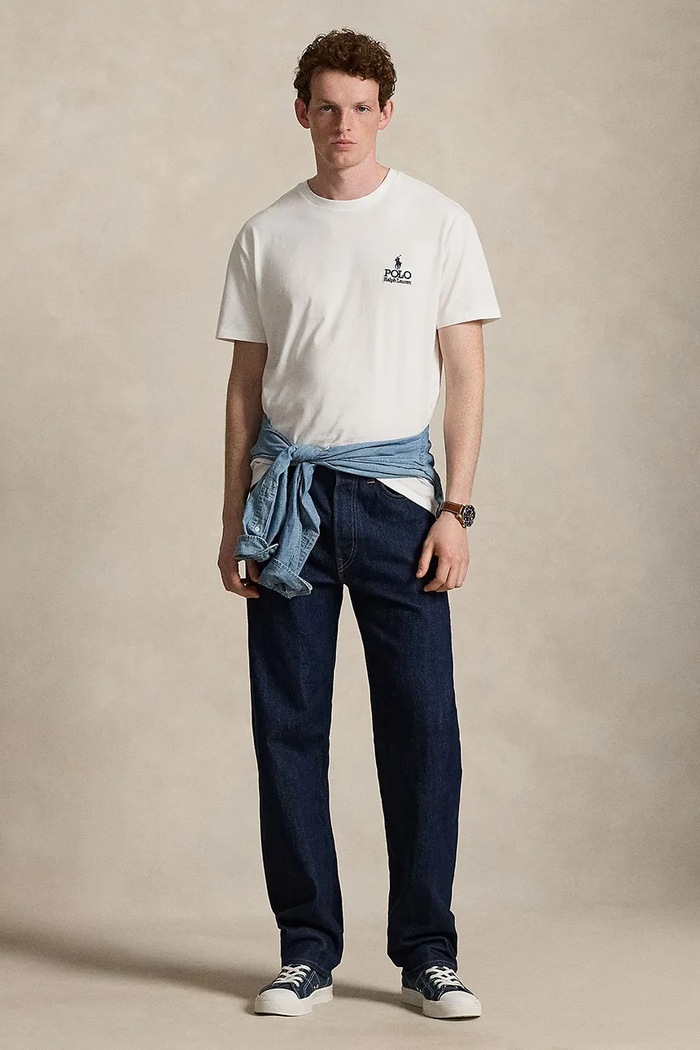 Oblečenie Polo Ralph Lauren tričko pánske bavlnené 710981136 biela