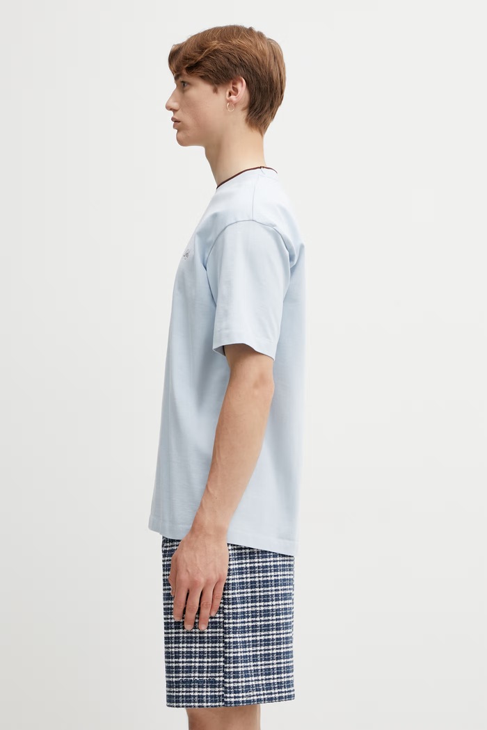Drôle de Monsieur Drôle Belissima t-shirt basic męski bawełniany K.TS318.CO248.LBE niebieski SS26